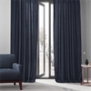 True Navy French Linen Curtain