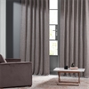 Derby Brown Monochromatic Faux Linen Room Darkening Curtain Pair (2 Panels)