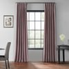 Smokey Plum Blackout Vintage Textured Faux Dupioni Curtain