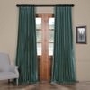 Peacock Blackout Extra Wide Vintage Textured Faux Dupioni Curtain