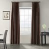 Coffee Bean Vintage Textured Faux Dupioni Silk Curtain