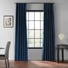 Captain's Blue Blackout Vintage Textured Faux Dupioni Silk Curtain