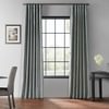 Storm Grey Blackout Vintage Textured Faux Dupioni Curtain