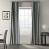 Storm Grey Textured Vintage Faux Dupioni Silk Curtain