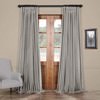 Silver Blackout Extra Wide Vintage Textured Faux Dupioni Curtain