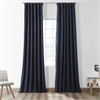 Polo Navy Solid Cotton Blackout Curtain