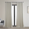 Light Greige Solid Cotton Blackout Curtain