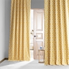 Martinique Yellow Printed Cotton Hotel Blackout Curtain