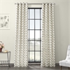 Illusions Silver Grey Grommet Printed Cotton Curtain