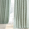 Martinique Aqua Printed Cotton Curtain