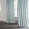 Honeycomb Ripple Aqua Printed Cotton Curtain