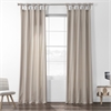 Hazelwood Beige Solid Cotton Deluxe Tab Top Curtain