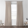 Hazelwood Beige Solid Cotton Pleated Curtain