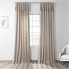 Hazelwood Beige Solid Cotton Tie-Top Curtain