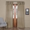 Sandstone Solid Cotton Tie-Top Curtain