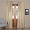 Shaker Beige Solid Cotton Grommet Curtain