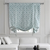 Martinique Aqua Printed Cotton Tie-Up Window Shade