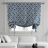 Martinique Blue Printed Cotton Tie-Up Window Shade