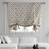 Martinique Taupe Printed Cotton Tie-Up Window Shade