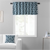 Martinique Blue Printed Cotton Window Valance