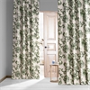 Indonesian Green Printed Cotton Hotel Blackout Curtain