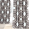 Mecca Brown Printed Cotton Curtain