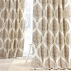 Arabesque Tan Printed Cotton Twill Curtain