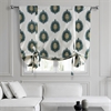 Mayan Teal Printed Cotton Tie-Up Window Shade