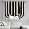 Cabana Black Printed Cotton Tie-Up Window Shade