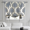 Arabesque Blue Printed Cotton Tie-Up Window Shade