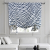 Ellis Blue Printed Cotton Tie-Up Window Shade