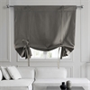 River Rock Grey Solid Cotton Tie-Up Window Shade