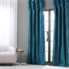 Mediterranean Ruched Faux Solid Taffeta Curtain