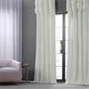 Eggshell Ruched Faux Solid Taffeta Curtain