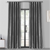 Graphite Blackout Faux Silk Taffeta Curtain