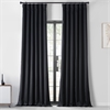 Raven Black Performance Woven Blackout Curtain Pair (2 Panels)