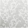 Paris Scroll Patterned Faux Linen Sheer Swatch