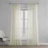 Strasbourg Dot Beige Patterned Linen Sheer Curtain