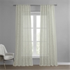 Vega White Patterned Linen Sheer Curtain