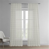 Polaris Off White Patterned Linen Sheer Curtain