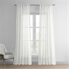 Aruba White Striped Linen Sheer Curtain