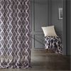 Birmingham Mulberry Grommet Printed Faux Linen Sheer Curtain