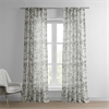 Woodland Grey Printed Faux Linen Sheer Curtain