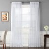 Solid White Voile Poly Sheer Curtain Pair (2 Panels)