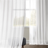 White Orchid Faux Linen Sheer Curtain