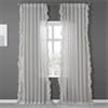 Gardenia Faux Linen Ruffle Sheer Curtain