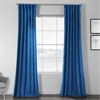 Azure Blue Designer Shantung Faux Silk Curtain