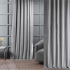 Contempo Grey Vintage Cotton Velvet Curtain