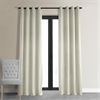 Signature Porcelain White Grommet Blackout Velvet Curtain