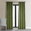 Signature Basque Green Grommet Blackout Velvet Curtain